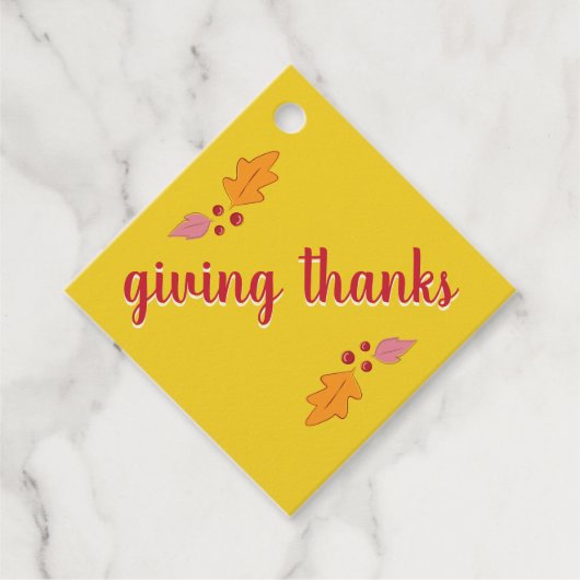 Vriendschapsfeest | Rood en geel Bedankjes Labels (Voorkant)