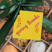 Vriendschapsfeest | Rood en geel Bedankjes Labels