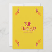 Vriendschapsfeest | Rood en geel uitnodiging (Voorkant)