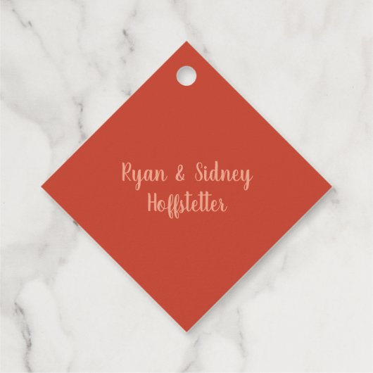 Vriendschapsfeest | Rood en goud Bedankjes Labels (Achterkant)