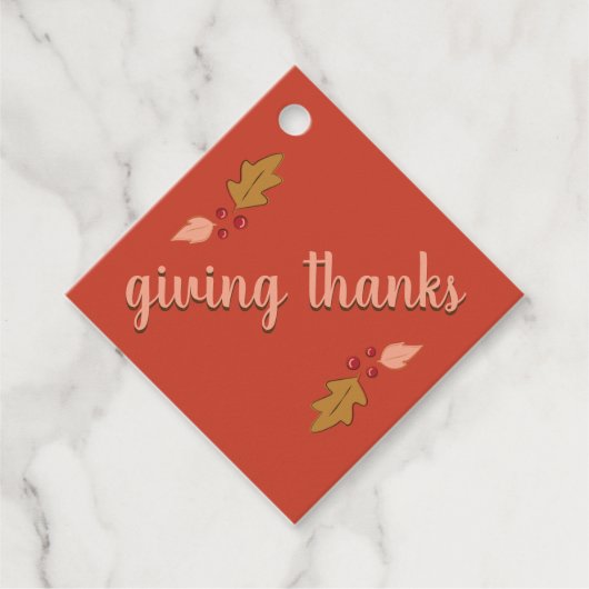 Vriendschapsfeest | Rood en goud Bedankjes Labels (Voorkant)