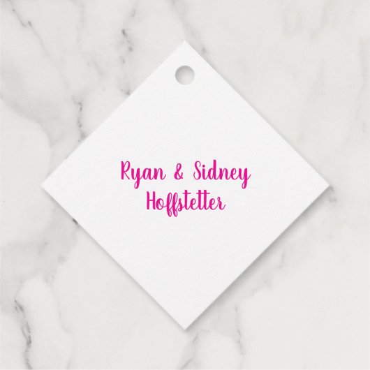 Vriendschapsfeest | Roze en goud Bedankjes Labels (Achterkant)