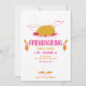 Vriendschapsfeest | Roze en Goud Kaart (Achterkant)