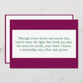 vriendschapsgedicht bedankkaart (Voorkant / Achterkant)