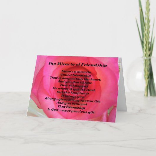 vriendschapsgedicht kaart (Voorkant)