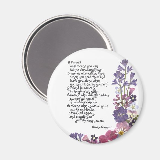 vriendschapsgedicht magneet (Voorkant / Achterkant)