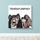 Vriendschapsgeluk Canvas Afdruk (Insitu (Houten vloer))