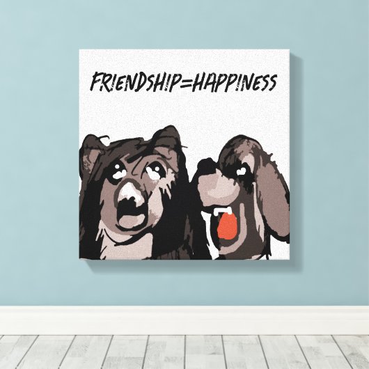 Vriendschapsgeluk Canvas Afdruk (Insitu (Houten vloer))