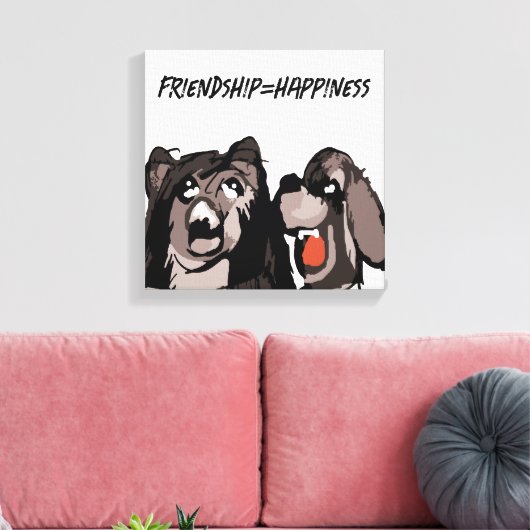 Vriendschapsgeluk Canvas Afdruk (Insitu (Woonkamer))