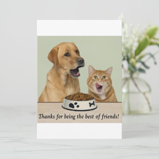 vriendschapskaart bedankkaart (Staand voorkant)