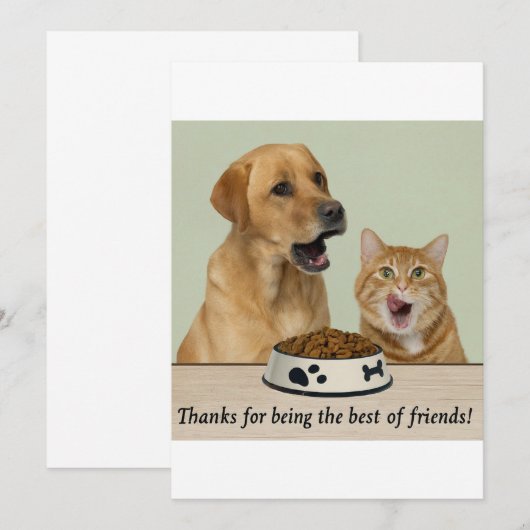 vriendschapskaart bedankkaart (Voorkant / Achterkant)