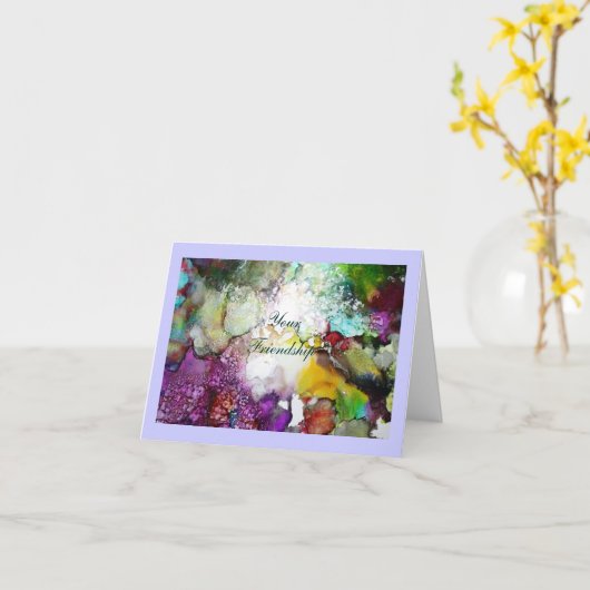 vriendschapskaart kaart (Gele Bloem)