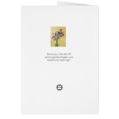 Vriendschapskaart met paarse bloemen (Achterkant)