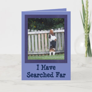 Vriendschapskaart met zoeken naar Basset Hound Kaart