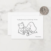 Vriendschapskaart Notitiekaartje (Voorkant / Achterkant in situ)