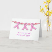 Vriendschapsknopen tegen borstkanker, beter worden kaart (Gele Bloem)