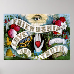 Vriendschapsliefde en waarheid poster