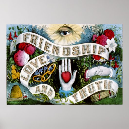 Vriendschapsliefde en waarheid poster (Voorkant)