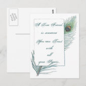 Vriendschapsliefde Quote Inspirerend Peacock Briefkaart (Voorkant / Achterkant)