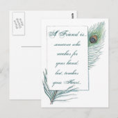 Vriendschapsliefde Quote Inspirerend Peacock Briefkaart (Voorkant / Achterkant)