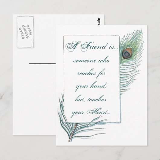 Vriendschapsliefde Quote Inspirerend Peacock Briefkaart (Voorkant / Achterkant)