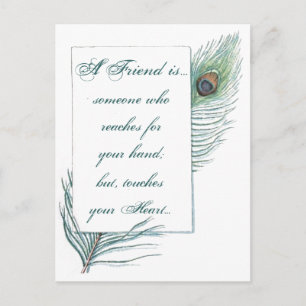 Vriendschapsliefde Quote Inspirerend Peacock Briefkaart