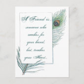 Vriendschapsliefde Quote Inspirerend Peacock Briefkaart (Voorkant)