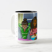 Vriendschapsmok Tweekleurige Koffiemok (Voorkant links)