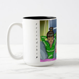 Vriendschapsmok Tweekleurige Koffiemok
