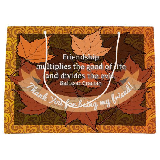 vriendschapsonderscheiding large cadeautasje (Voorkant)