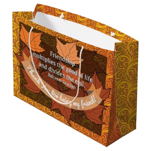 vriendschapsonderscheiding large cadeautasje (Achterkant Gekanteld)