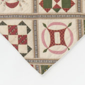 Vriendschapsquilt in gedempte kleuren fleece deken (Hoek)