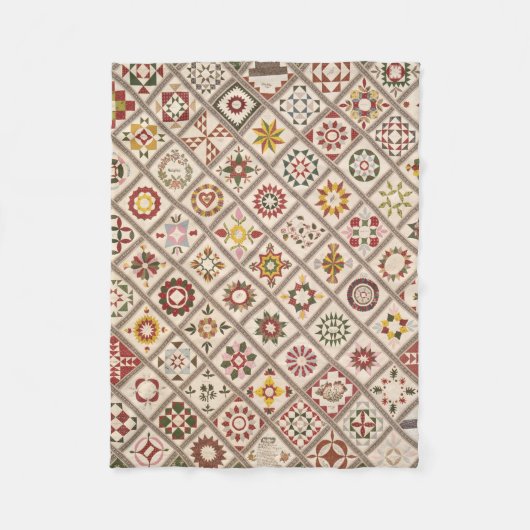 Vriendschapsquilt in gedempte kleuren fleece deken (Voorkant)