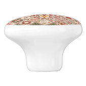 Vriendschapsquilt in gedempte kleuren keramische knop (Zijkant)