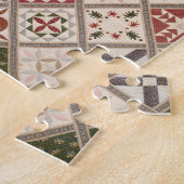 Vriendschapsquilt in neutrale tinten legpuzzel (Zijkant)