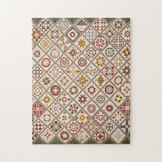 Vriendschapsquilt in neutrale tinten legpuzzel (Verticaal)