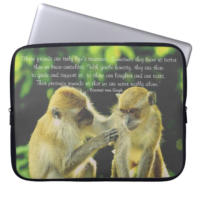 Vriendschapsquote van Vincent van Gogh Laptop Sleeve (Voorkant)