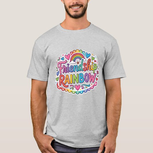 Vriendschapsregenboog T-shirt (Voorkant)