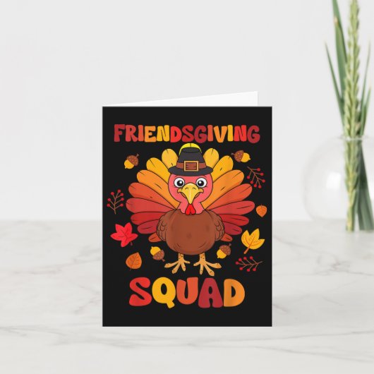 Vriendschapsschenking Squad Thanksgiving Turkije D Kaart (Voorkant)