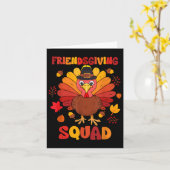 Vriendschapsschenking Squad Thanksgiving Turkije D Kaart (Gele Bloem)
