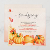 vriendschapsschenking | Thanksgiving Dinner Invita Kaart (Voorkant / Achterkant)