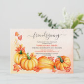 vriendschapsschenking | Thanksgiving Dinner Invita Kaart (Staand voorkant)