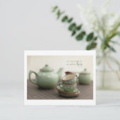 Vriendschapsthema, Tea Lovers Briefkaart (Staand voorkant)