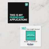 vriendschapstoepassing vierkante visitekaartje (Voorkant / Achterkant)