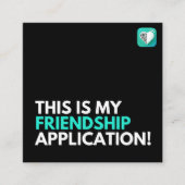 vriendschapstoepassing vierkante visitekaartje (Voorkant)