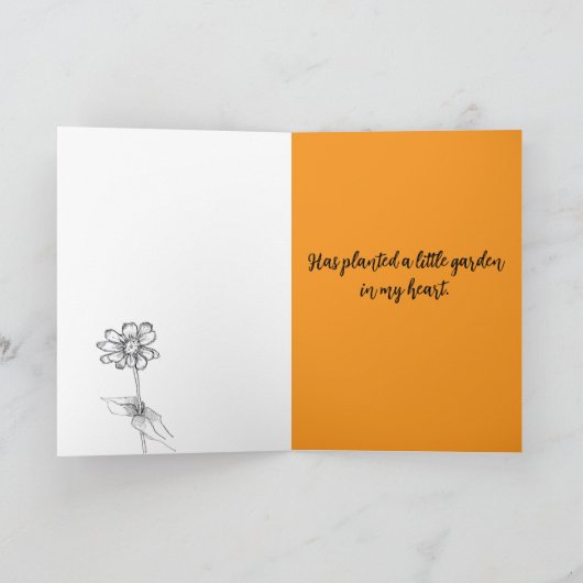 Vriendschapstuin in mijn hart Vlinderbloemen Kaart (Binnen)