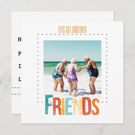 Vriendschapsuitnodigingen Kaart (Voorkant / Achterkant)