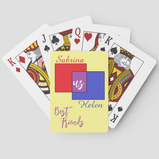 Vriendschapsverbinding III Pokerkaarten (Achterkant)