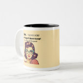 Vriendschapsverzoek van mama tweekleurige koffiemok (Voorkant links)