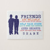 Vriendschapsvriendschap Beste vrienden Legpuzzel (Horizontaal)